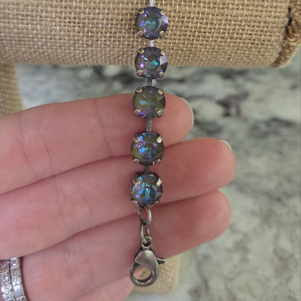 Iridescent 8mm Crystal Bracelet
